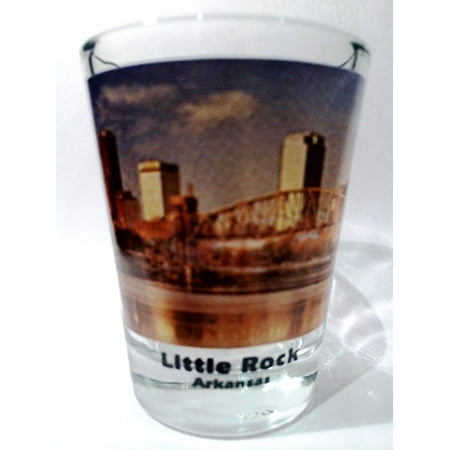 Arkansas Shot Glass - Little Rock Arkansas City Skyline Color Photo Shot Glass