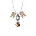 thumbnail image 2 of Delight Jewelry Silvertone ABC Cutout School Slate Multi-Colored Crystal Mom Charm Necklace, 2 of 5