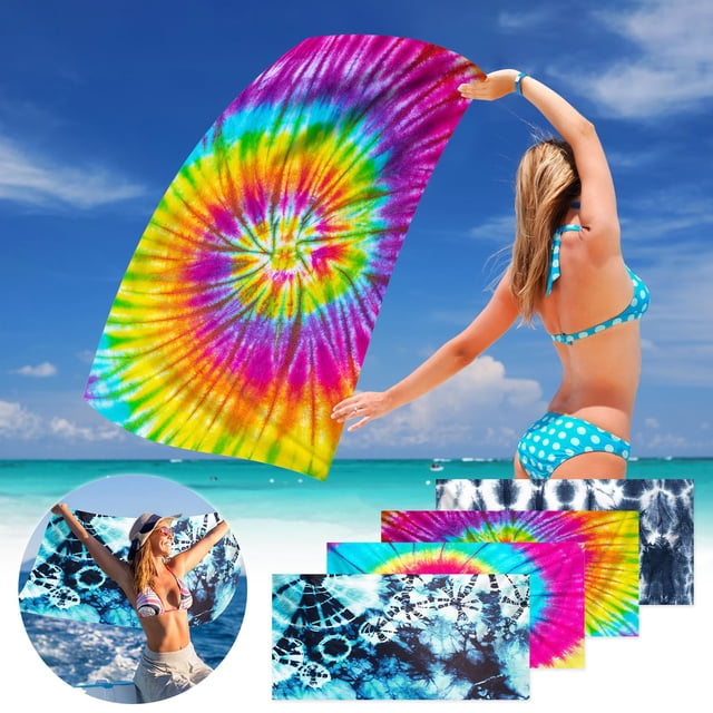 Xihbxyly Toalla de Playa de Microfibra, Ligera y Resistente a La Arena, de Secado Rápido, Accesorio de Viaje Compacto, Multiusos para Playa, Piscina y Senderismo, Tamaño 76 X 152 Cm.