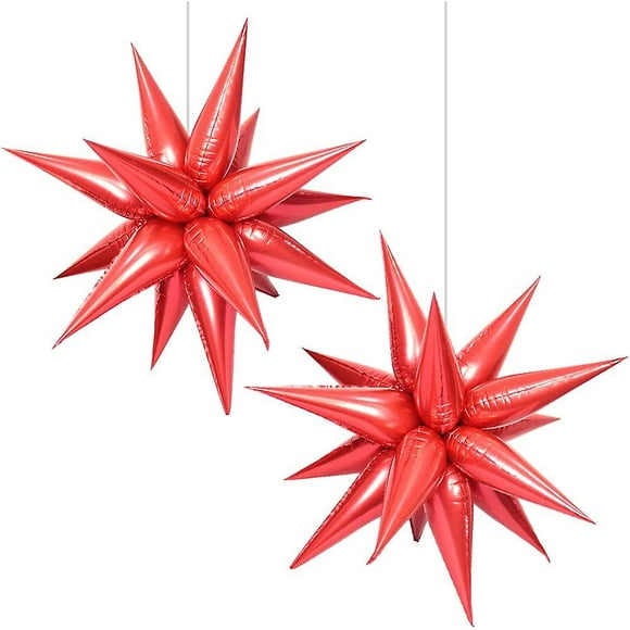100 Pcs Ballons en Cône d'Aluminium. Ballons Point Star pour Anniversaire Enterrement de Vie de Jeune Fille