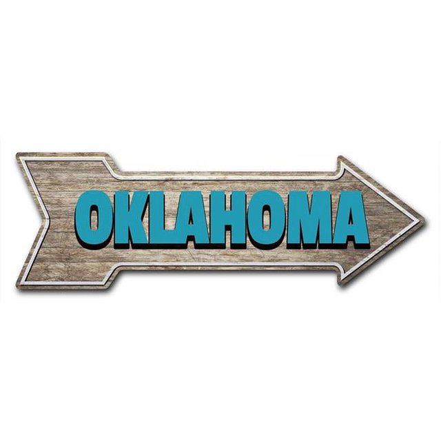 SignMission D-A-10-999696 10 x 30 in. Indoor & Outdoor Decor Direction Sticker Vinyl Wall Decals - Oklahoma - 24 in.