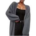 thumbnail image 2 of Cardigan Sweaters for Women Long Sleeve Open Front Mid Length Knitted Sweater Coat Jacket Womens Cardigan Sweaters, 2 of 6