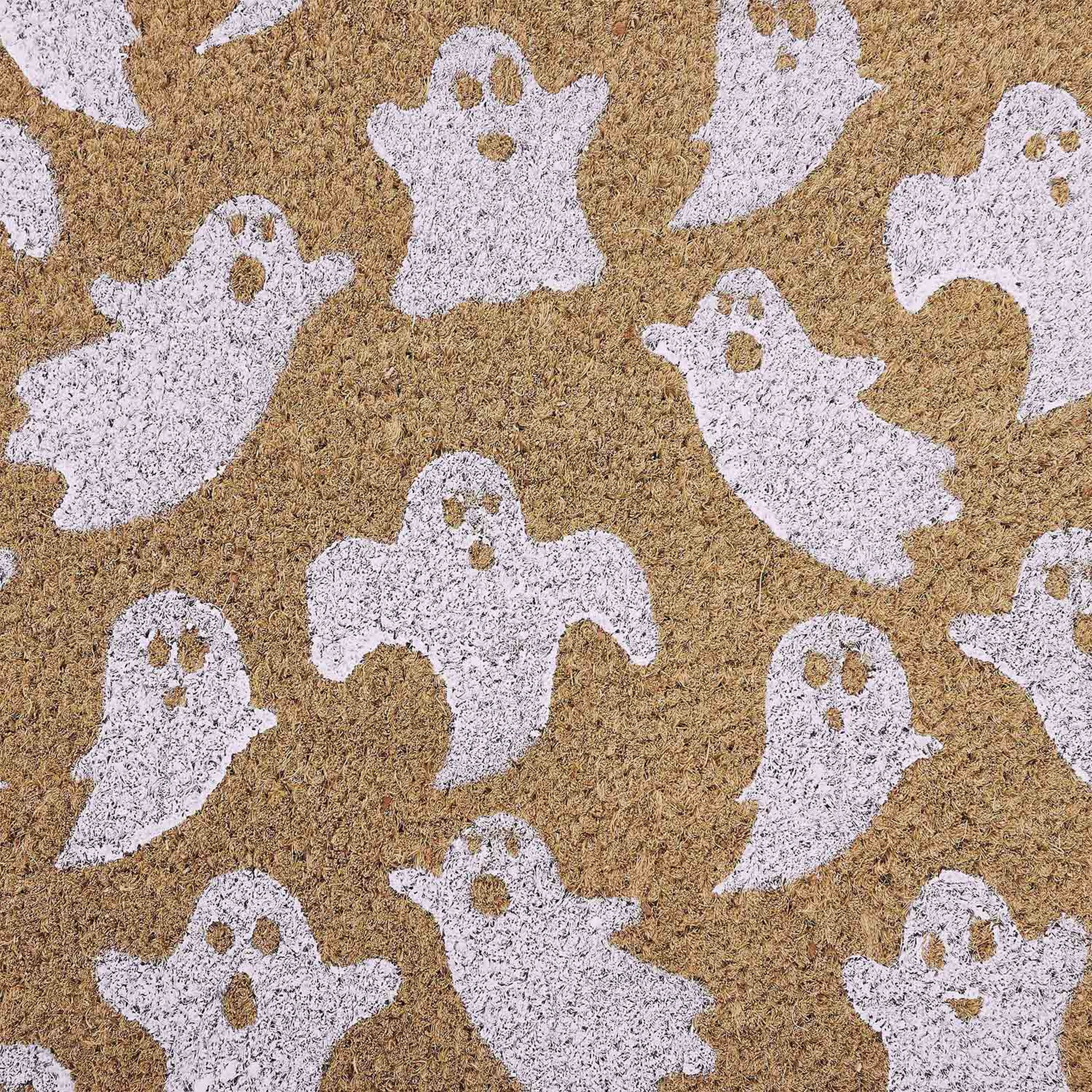 VCNY Home Flying Ghost Multicolor Halloween Coir Outdoor Doormat, 18" x 30"