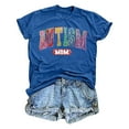 thumbnail image 1 of WILLBEST T-Shirts pour Femmes T-Shirt Décontracté Imprimé Col Rond Couleur Unie Manches Courtes 5109, 1 of 2