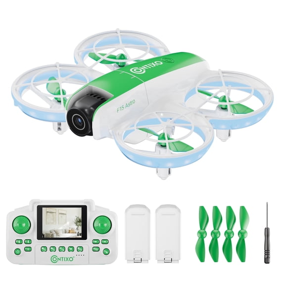 Contixo F15 Astro Mini Drone with 2.4" Screen Remote – Dual Camera, Live Video Display, Optical Flow Hover