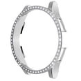 thumbnail image 1 of Watch Case Protector for Samsung Galaxy Watch 4 Classic 46mm 42mm, Bling Crystal Rhinestone Watch Cover No Screen Film, Plated Hard Frame for Girl Women -silver, 1 of 6