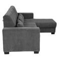 thumbnail image 3 of Sofá Love Chaise Derecho en L Eros 3 Plazas Gris Carbón para Sala, 3 of 8