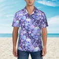 thumbnail image 2 of Fotbe flower crystal Skull Hawaiian Shirt for Men Unisex Summer Beach Casual Short Sleeve Cotton Linen Button Down Shirts-Small, 2 of 5