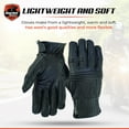 thumbnail image 5 of Daniel Smart Men’s Leather Gloves–Stretch Knuckles Motorcycle Gloves with Touch Screen Fingertip-Unlined Palm & Elastic Wrist, 5 of 6
