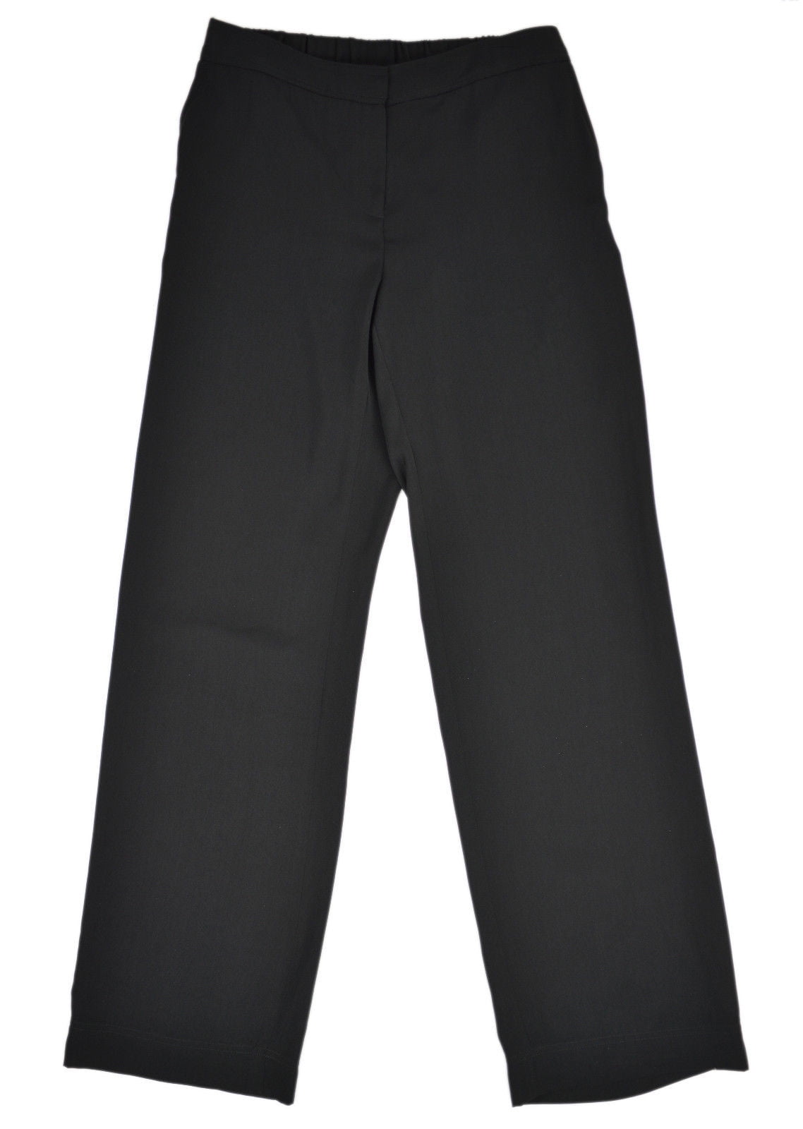 New [62 36] JONES NEW YORK WOMENS BLACK STRAIGHT LEG POLYESTER TROUSER ...