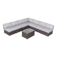 thumbnail image 1 of Living Source International 8-Piece Seating Group with Cushions in Brown/Gray, 1 of 3