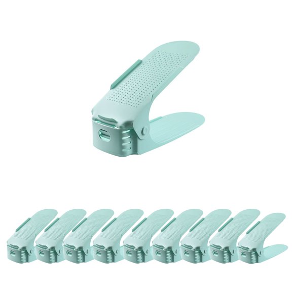 Lot de 10 Porte-Chaussures Mural Pliable en Plastique PP - Sans Perçage Auto-Adhésif Économiseur d'Espace 3-en-1 pour Maison, Dortoir, Porte Arrière et Salle de Bain - Serviette Multifonctionnelle