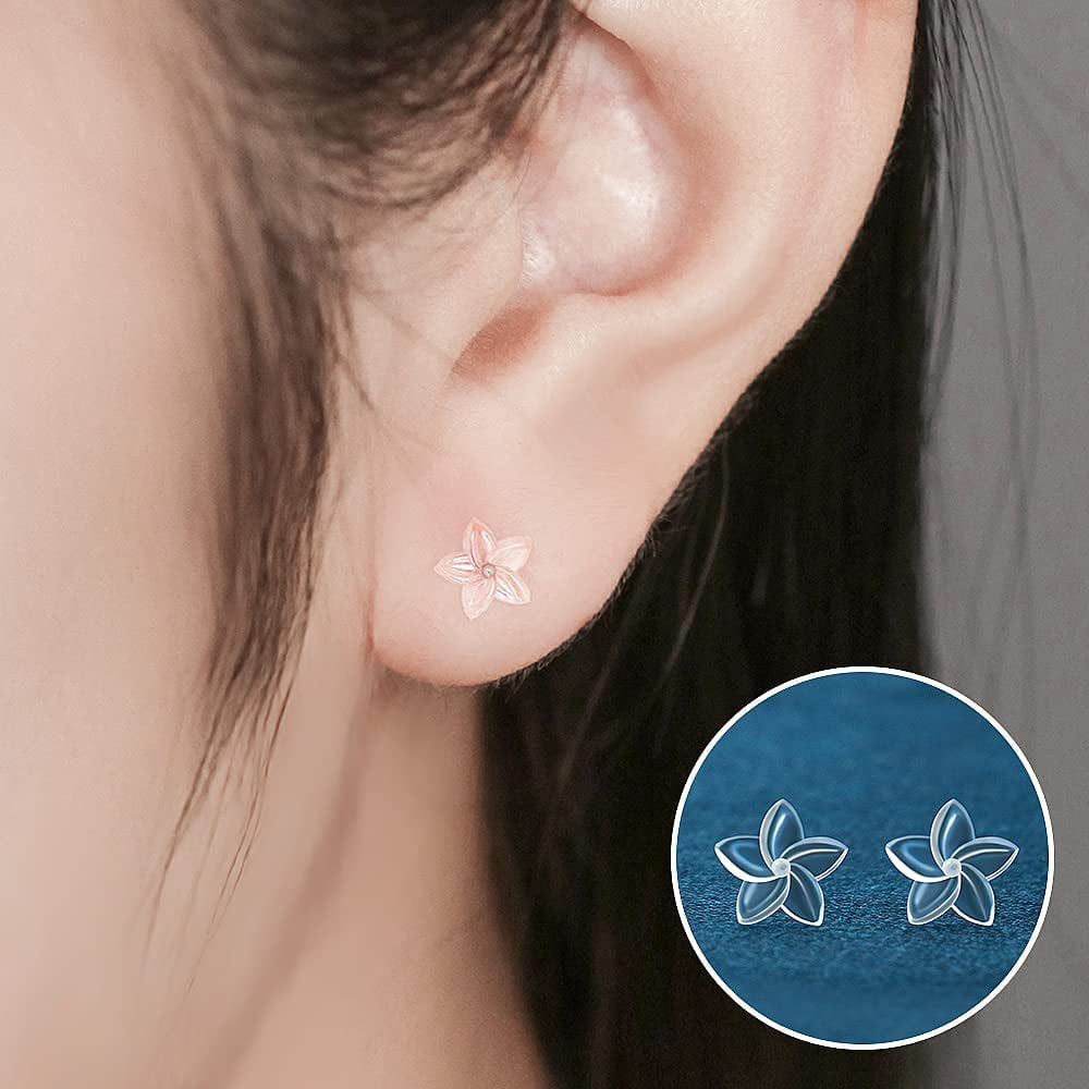 Clear Earrings For Sports, 400Pcs 18g Plastic Earrings For Sensitive Ears,  Clear Stud Earrings for Work