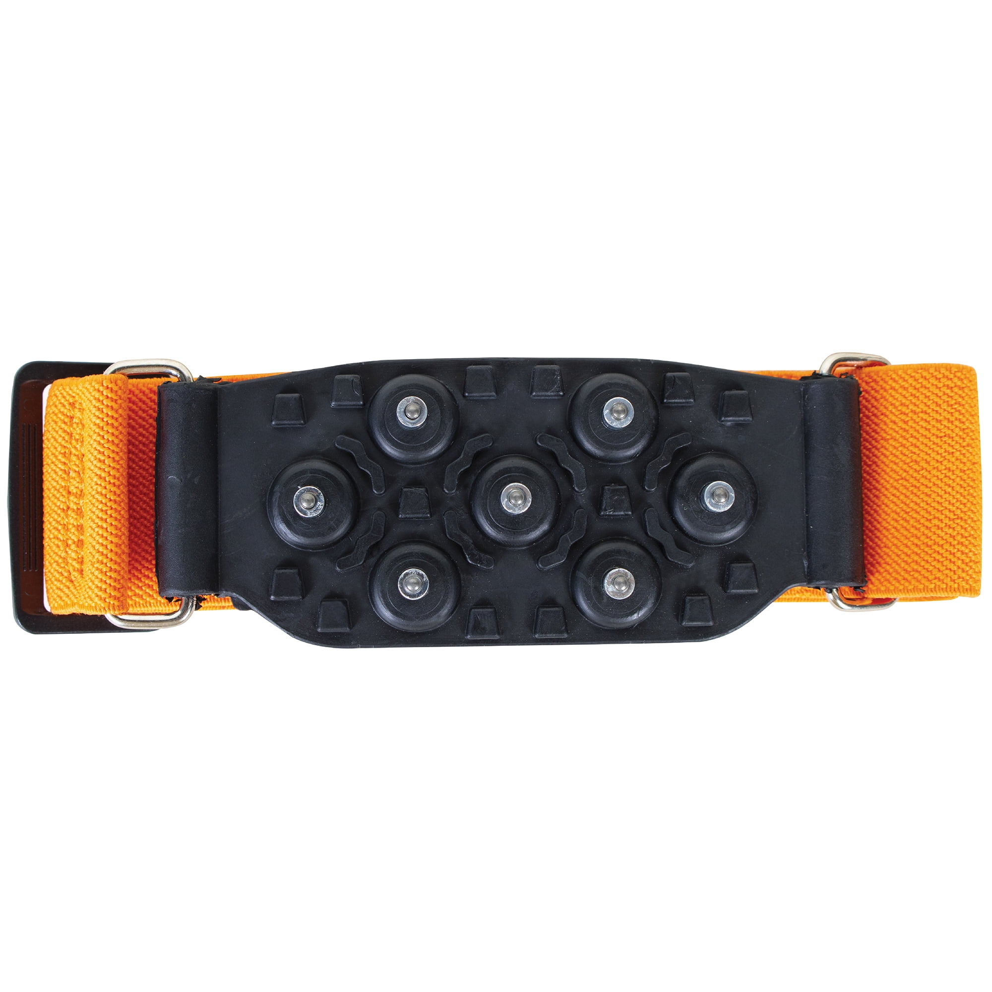 OLYMPIA Mid-Sole Traction Ice Cleats, Portable Snow & Ice Shoe Grip with Adjustable Strap