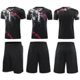 thumbnail image 3 of Nuevo traje de competición de entrenamiento de bádminton de manga corta para hombres, mujeres y niños, diseño impreso personalizable, 3 of 4