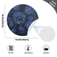 thumbnail image 5 of 15 Inch Round Grid Plate Mats Heat Non-Slip Resistant PVC Placemats for Kitchen Dining Table Decor Deep Blue Flower 4PCS, 5 of 5
