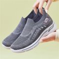 thumbnail image 7 of Sngxgn Women's Walking Shoes Comfortable Slip On Running Sneakers Casual Breathable Workout Gym Work Shoes(Grey,7.5), 7 of 7