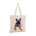 thumbnail image 2 of Awkward Styles American Flag Bulldog Canvas Tote Bag Bulldog Book Bag Patriotic Gifts for Dog Lovers French Bulldog Shopping Bag American Flag Reusable Shopper Bag USA Gifts 4th of July Tote Bag, 2 of 5