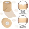 thumbnail image 3 of 3 Piezas de Cinta Atlética Preenvoltura para Cabello Cinta de Envoltura de Espuma Cinta Deportiva Preenvoltura Deportiva para Cabello Tobillo Muñecas Rodillas Deportes (Beige), 3 of 5