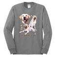 thumbnail image 2 of If It's Not a Yellow Lab It's Just a Dog Gift | Mens Dog Lover Long Sleeve T-Shirt, Heather Grey, Large, 2 of 3