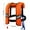 orange, variant on Blueek High Visibility Manual Inflatable Life Jacket - Adjustable Fishing Vest for Outdoor Water Sports Safety,Orange