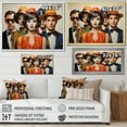 thumbnail image 4 of Designart "Retro Portraits Mid Century Orange Nostalgia I" Fashion Wall Art Living Room, 4 of 5