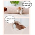 thumbnail image 4 of Túnel plegable para gatos, juguetes duraderos de gamuza para mascotas, túnel de juego con bola y agujero, para gatos, conejos, gatitos, cachorros y mascotas pequeñas (beige, 47 x 10 pulgadas, 4 of 5