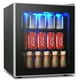 thumbnail image 1 of Refrigerador Costway Mini Nevera de 60 Latas con Puerta de Vidrio y Estantes Ajustables, 1 of 10