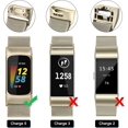 thumbnail image 4 of Metal Bands for Fitbit Charge 5 Band for Women Men, Magnetic Clasp Stainless Steel Mesh Loop Bands for Fitbit Charge 5,Silver, 4 of 13