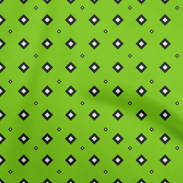 oneOone Polyester Lycra Light Green Fabric Block Sewing Material Print Fabric By The Yard 56 Inch Wide