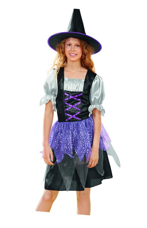 witch costume purple and black