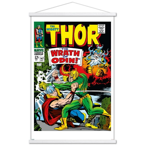 Marvel Comics - Loki - Thor #147 Wall Poster with Wooden Magnetic Frame, 22.375" x 34"
