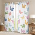 thumbnail image 2 of Manfei Colorful Cute Butterfly Black Out Curtains,Wild Animal Curtains Pack of 2 (42x63 Each),Rainbow Butterflies Bedroom Curtains For Girl,Luxury Bedroom Decor, 2 of 6