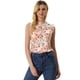 thumbnail image 1 of Blusa elegante Allegra K Sin mangas Vintage 1950 volantes Oficina Mujer Blanco Rosa-floral XL, 1 of 6