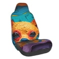 thumbnail image 1 of Wukai Colorful Textured Chihuahua Full Set Car Seat Covers with Soft Padding Universal Auto Front Seats Protector and Cushion Mat, 1 of 5