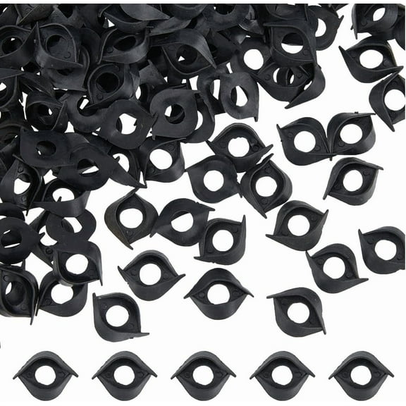 150Pcs Eyelids for Safety Eyes Resin Black Safety Eyelids Craft Crochet Eye Washers Stuffed Crochet Eyelid for 7mm Toys' Eyes DIY Puppet Teddy Bear Doll Amigurumi Black