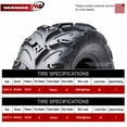 thumbnail image 3 of WANDA Mud Sling 8 Ply ATV tires 24x8-12 & 24x10-11 fit 04-17 Honda Fourtrax Rancher TRX400 420, 3 of 10
