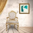 thumbnail image 3 of Studio W  26x26 Gold Ornate Wood Framed with Double Matting Museum Art Print Titled - Flowing Teal I, 3 of 4