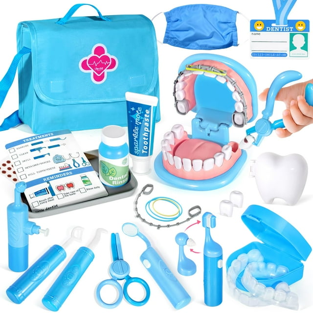 Juguete de rol para niños con aparatos ortopédicos ULOVEME de Dentist Playset