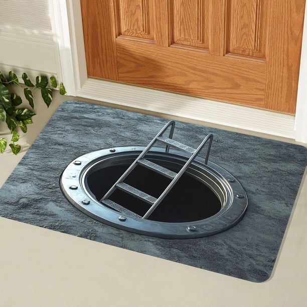 Felpudo con ilusión óptica | Alfombra antideslizante para interior y exterior con base absorbente de agua, resistente a la decoloración y a las pelusas | Felpudo para entrada, salón y pasillo