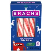Brach's Holiday Soft Peppermint Stir Sticks, Hot Chocolate Stir Sticks, 5oz