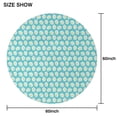 thumbnail image 6 of Turquoise Daisy Flower Floral Pattern Round Tablecloth 60"x60",Wrinkle Wipeable Table Cloth for Kitchen Dining Room Picnic Patio Party, 6 of 6