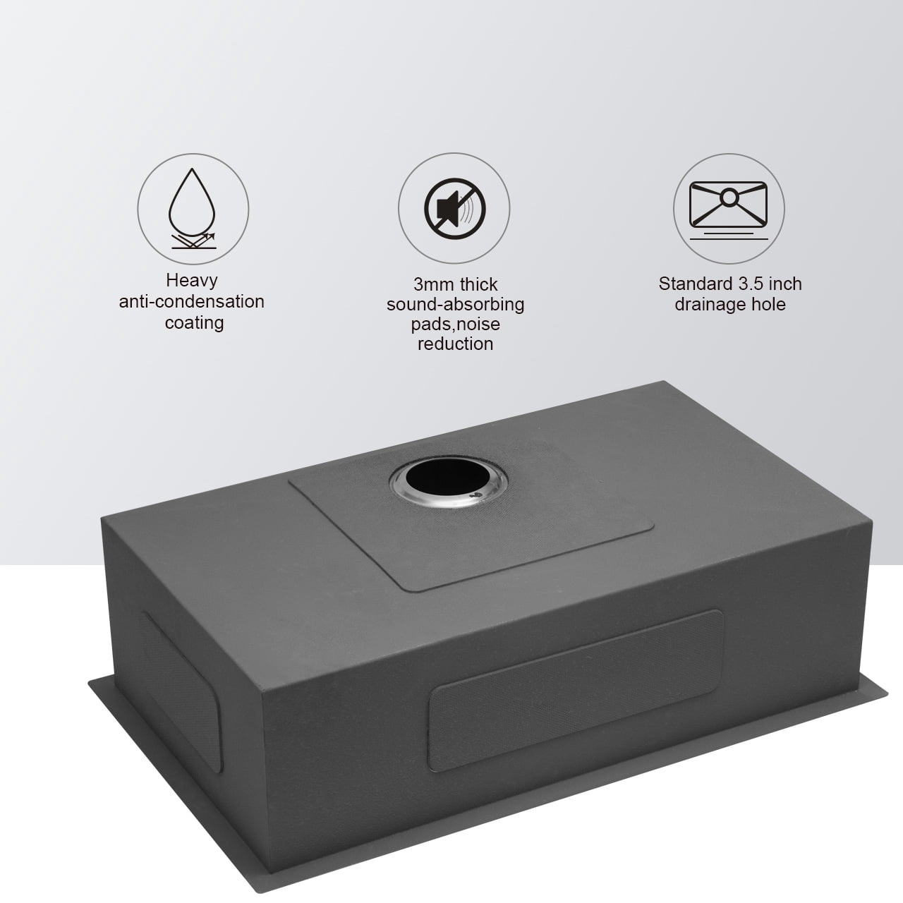 Boyuevi 32 Inch Undermount Sink - 32" x 19" x 9" Undermount Stainless Steel Kitchen Sink 16 Gauge 9 Inch Deep Single Bowl Kitchen Sink Basin, Includes Drain Assembly (No Additional Accessories)