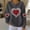 Dark Gray#Sweatshirts for women, variant on Zorckvet Womens Casual Sweatshirts Heart Print Crewneck Shirts Valentines Long Sleeve Crewneck Fashion Tops for Women