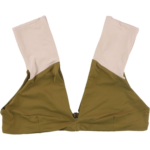 Tavik Womens Colorblock Bikini Swim Top, Brown, Medium