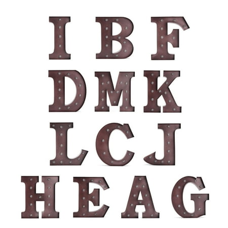 Metal Led 12inch Marquee Letter Lights Vintage Circus Style