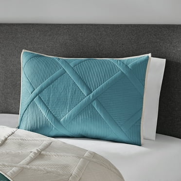Mainstays Diamond Teal Argyle Polyester Pillow Sham, King (1 Count)