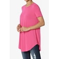 thumbnail image 3 of TheMogan Women's PLUS Basic Crew Neck Round Hem Short Sleeve Draped Jersey Tee, 3 of 6