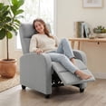 thumbnail image 2 of HOMCOM Push Back Recliner Chair Home Theater Seating with Padded Seat, 2 of 10