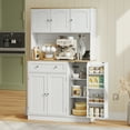 thumbnail image 2 of HOMCOM 68" Pantry Cabinet, Kitchen Cupboard with Charging Station, White, 2 of 10